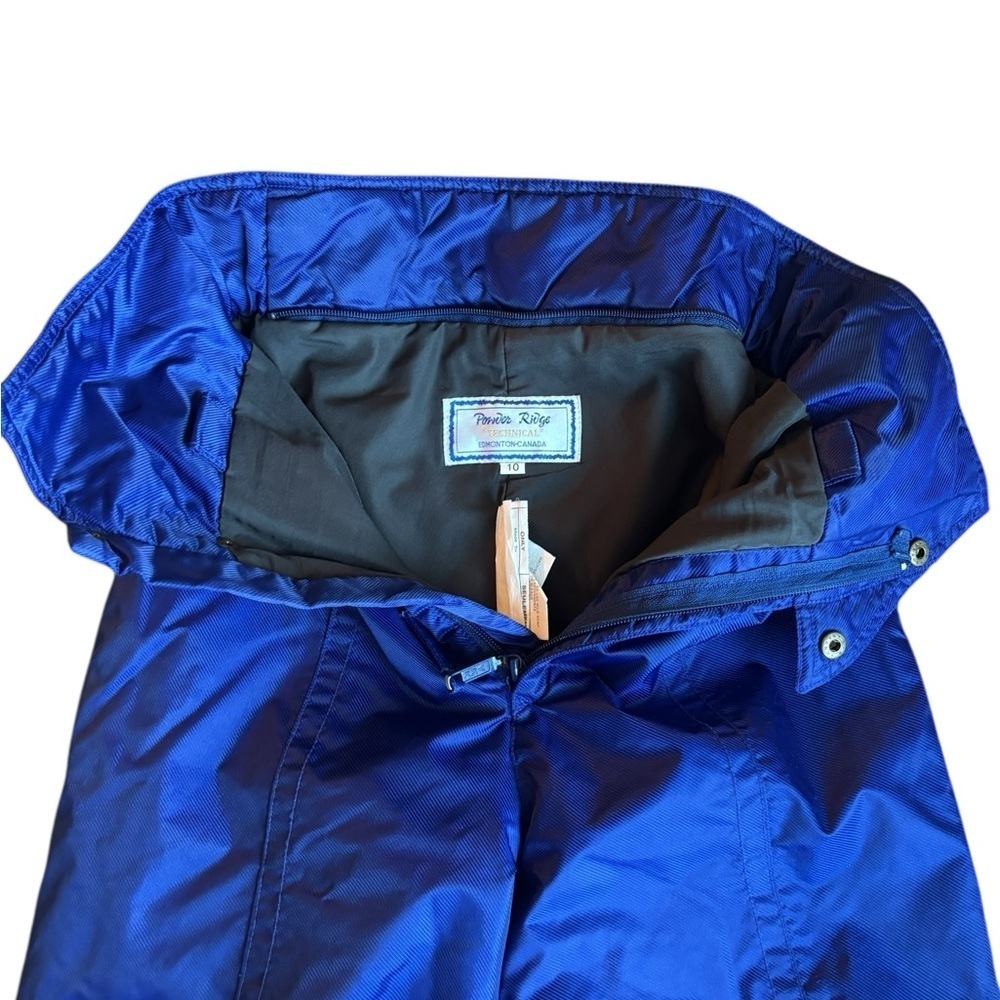 Vintage Powder Ridge Blue Ski Jacket Womens Size 10 Nylon 90s Gorpcore